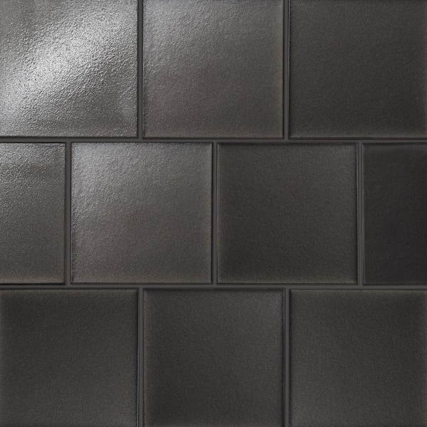 Bedrosians Kaikos 4 in. x 4 in. Matte Brown Glass Tile (10.76 sq. ft./Case)