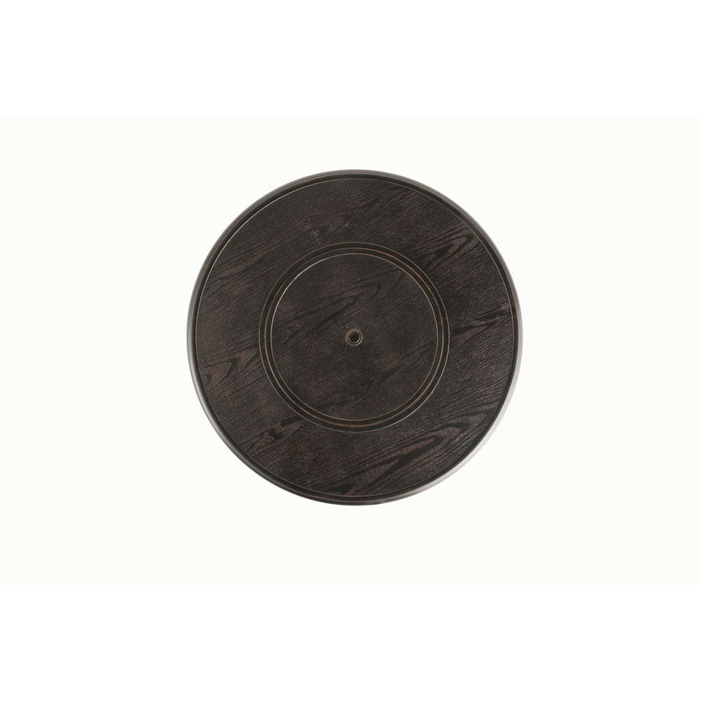 Manchester Black Aluminum Round Gas Fire Pit Table