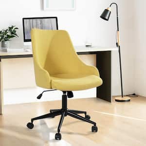 Nachi Fabric Cover Adjustable Height Modern Ergonomic Office Chair in Yellow