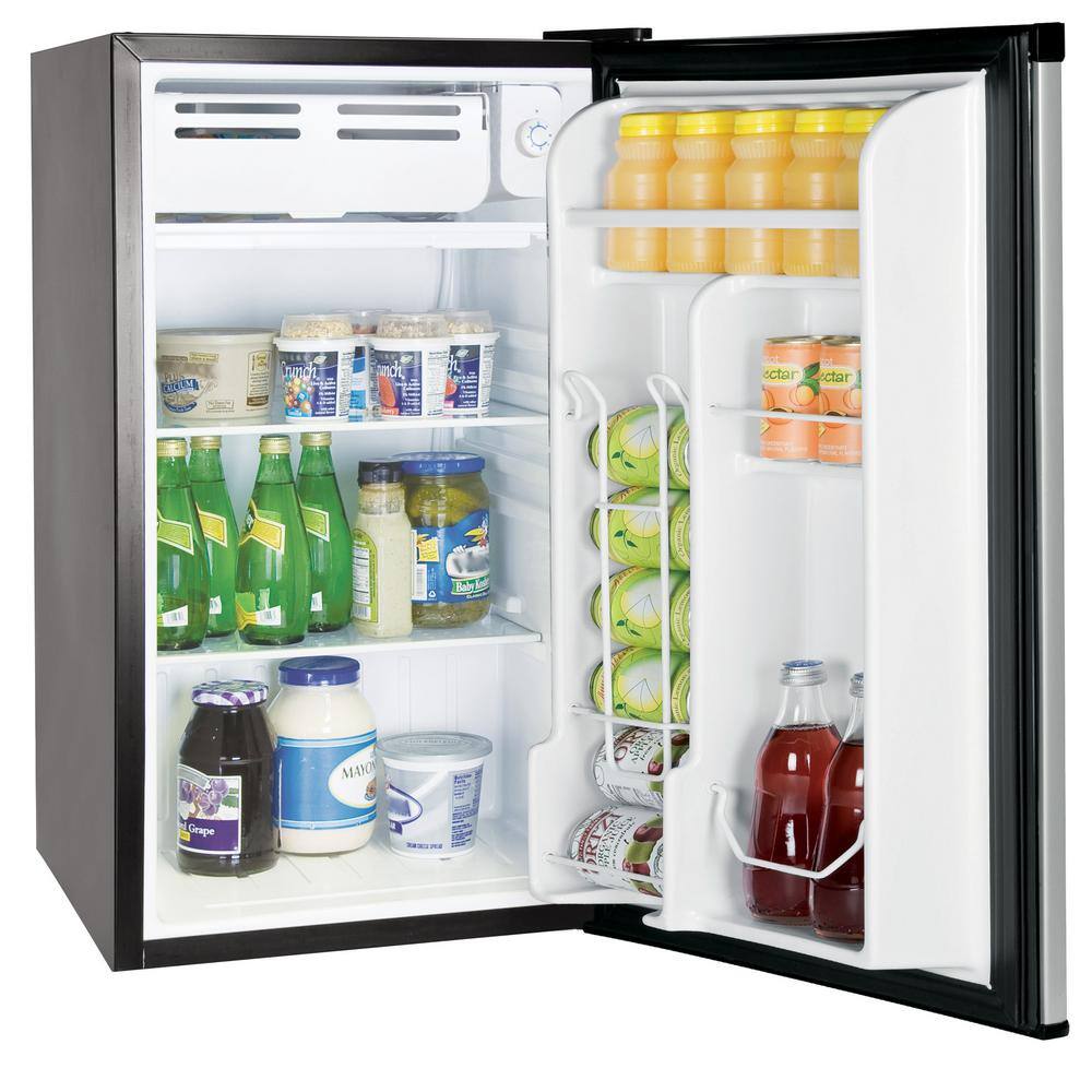Compact Stainless Steel Smart Mini Refrigerator with Freezer Compartment