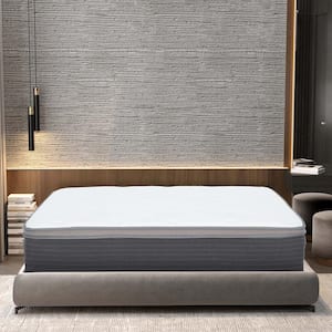 Equilibria 12 in. Medium Memory Foam & Pocket Spring Hybrid Euro Top Bed in a Box Mattress, Cal King