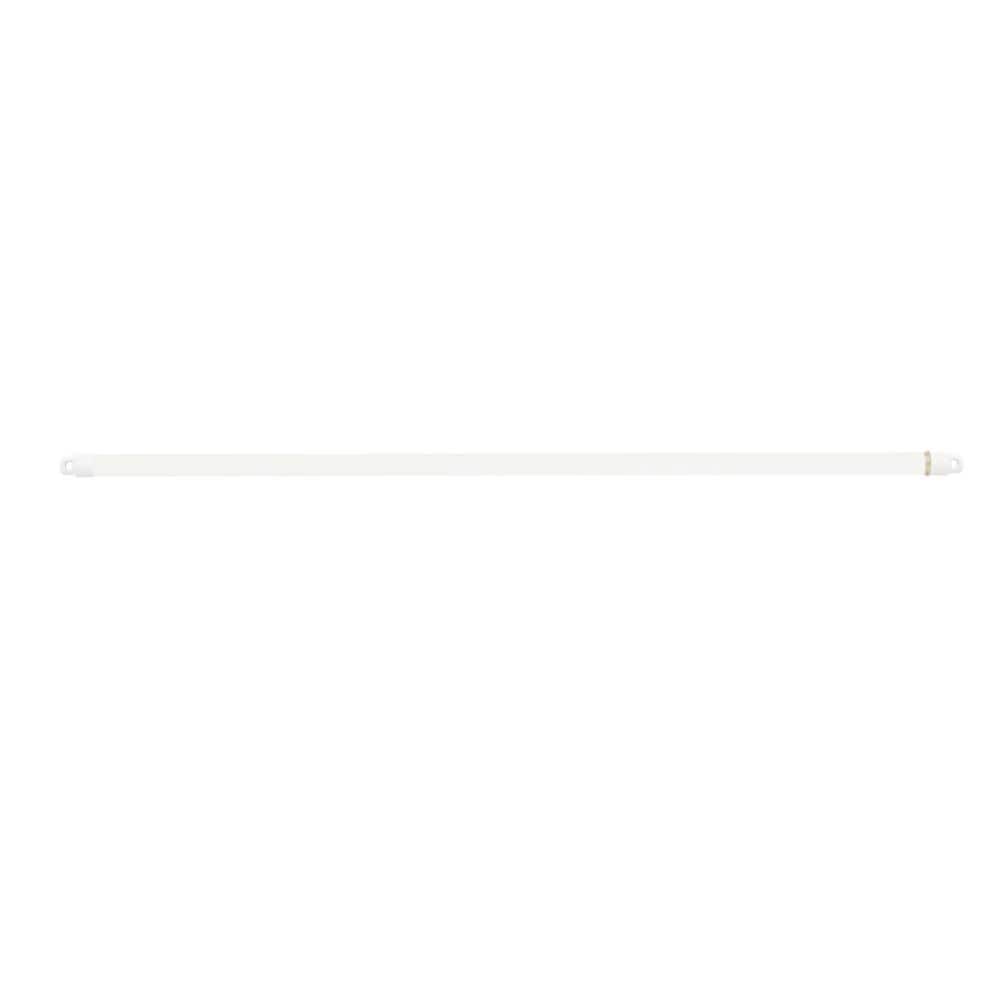 White Adjustable Steel Sash Curtain Rod, 21" - 38"