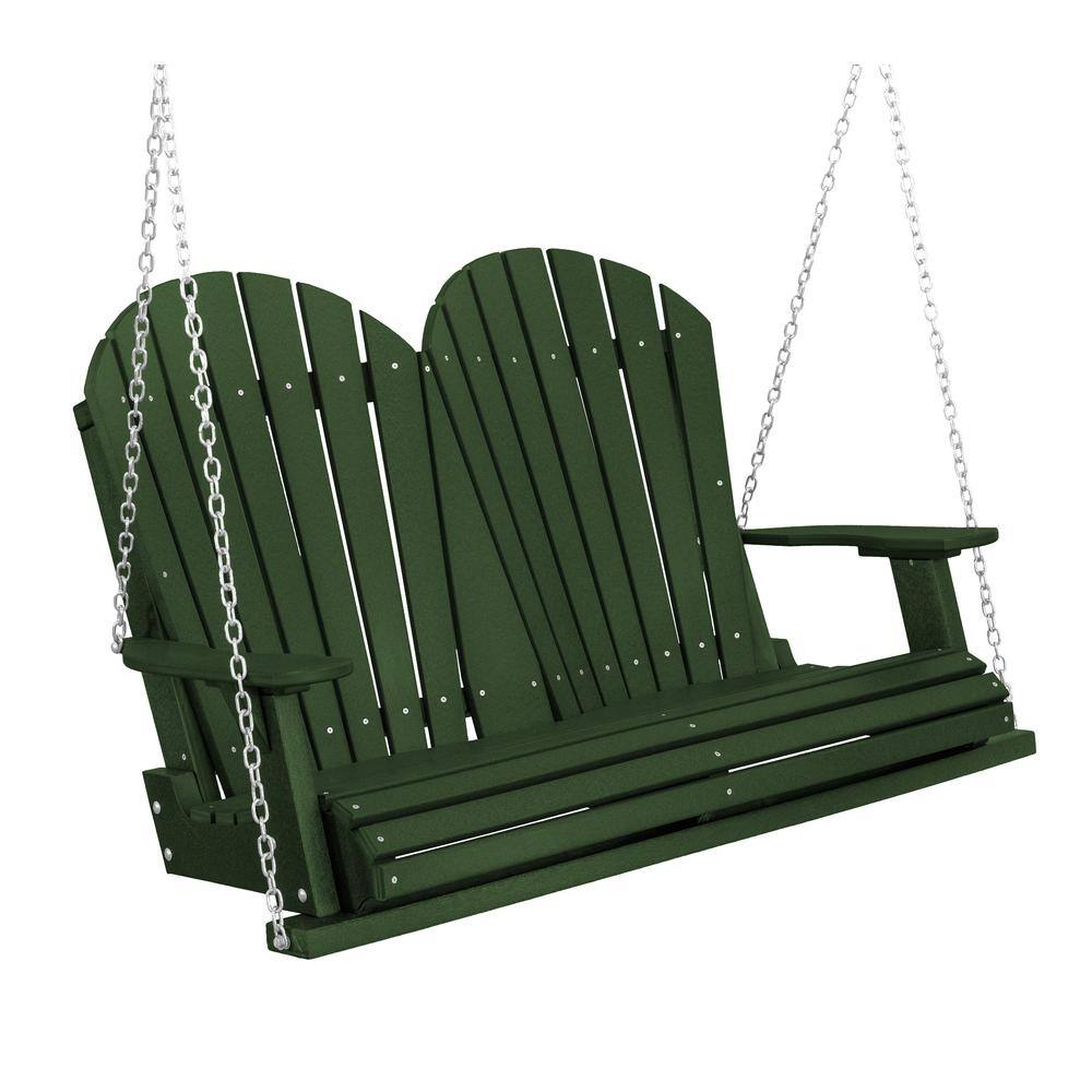 Turf Green HDPE 2-Seat Outdoor Porch Swing
