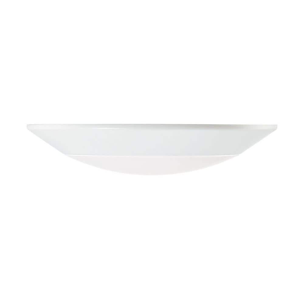 White Glass LED Flush Mount Ceiling Light