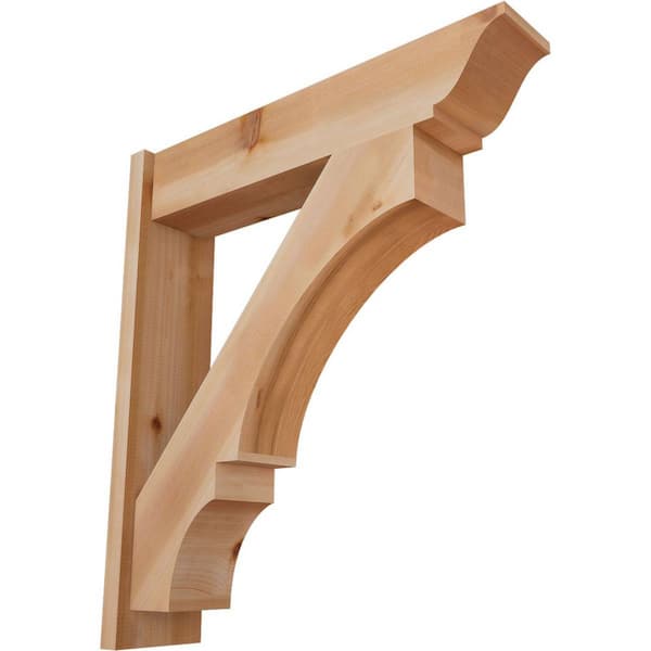 Ekena Millwork 8 in. x 36 in. x 32 in. Western Red Cedar Balboa Traditional Smooth Outlooker