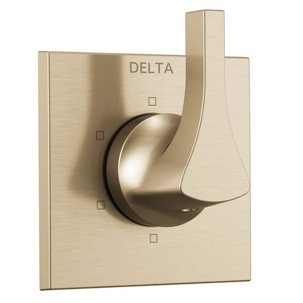 Delta Zura Gold 1-Handle 6-Setting Diverter Valve Trim Kit in Champagne Bronze (Valve Not Included)