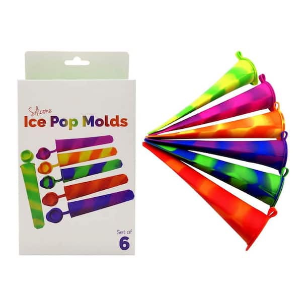 Popsicle Molds with Silicone Leakproof Design Easy Release BPA Free Reusable Ice Pop Maker (6-Pack)