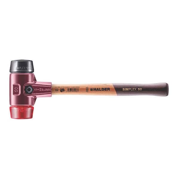 Simplex 50 2.5 lbs. Mallet with Black Rubber and Red Plastic Inserts