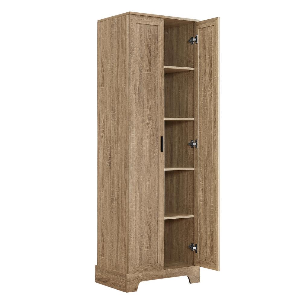 23.3 in. W x 16.9 in. D x 71.2 in. H Bathroom Brown Linen Cabinet 2023 ...