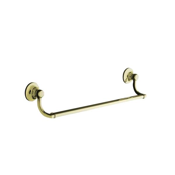 KOHLER Bancroft 18 in. Towel Bar in Vibrant French Gold K11410AF