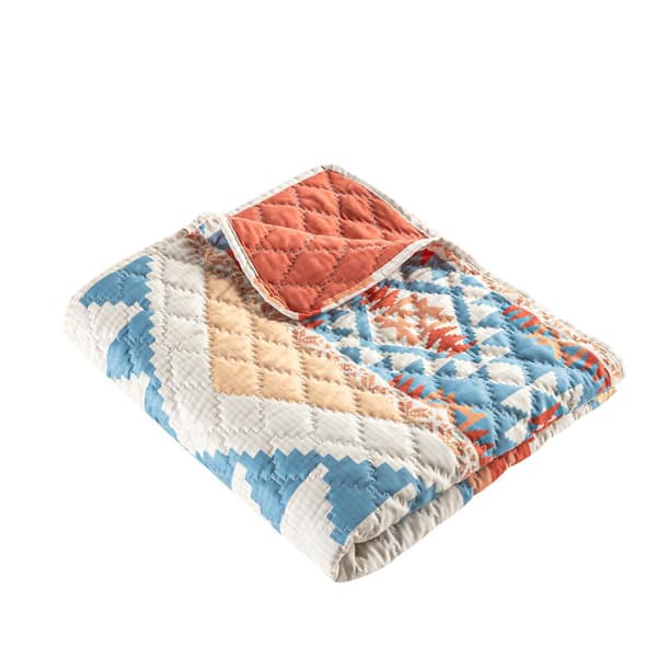 Greenland Home Fashions Horizon Sunset Southwestern 50 in. x 60 in. Microfiber Throw Blanket