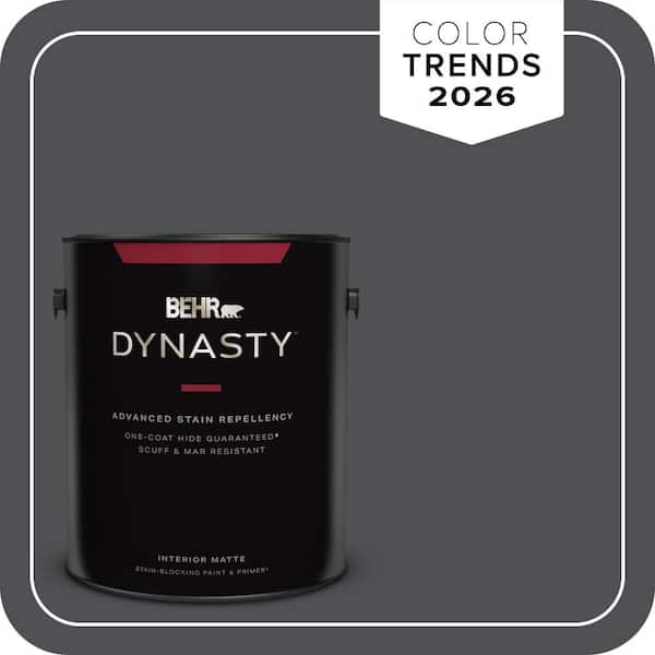 BEHR DYNASTY 1 gal. #PPU18-01 Cracked Pepper One-Coat Hide Matte Interior Stain-Blocking Paint & Primer