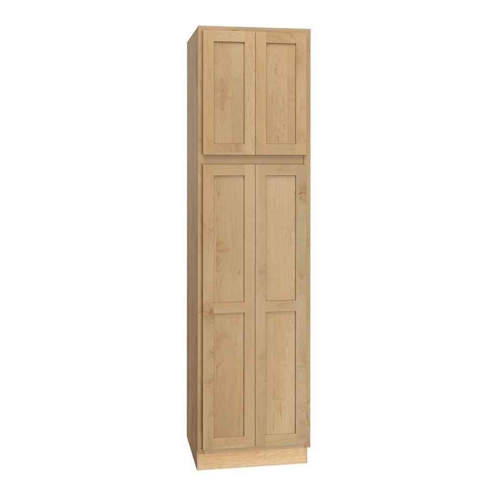 Quick Ship Cottage 24 in. W x 24 in. D x 93 in. H Assembled Plywood Pantry Kitchen Cabinet in Canopy Partial Overlay