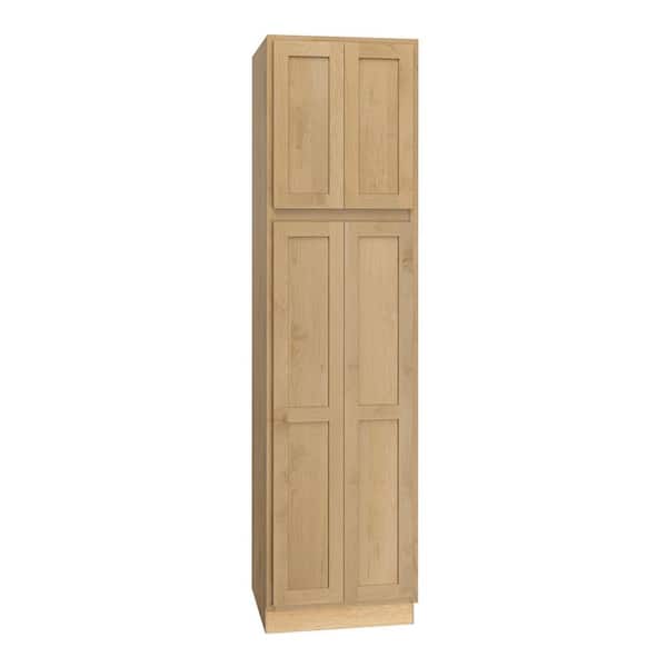 Quick Ship Cottage 24 in. W x 24 in. D x 93 in. H Assembled Plywood Pantry Kitchen Cabinet in Canopy Partial Overlay