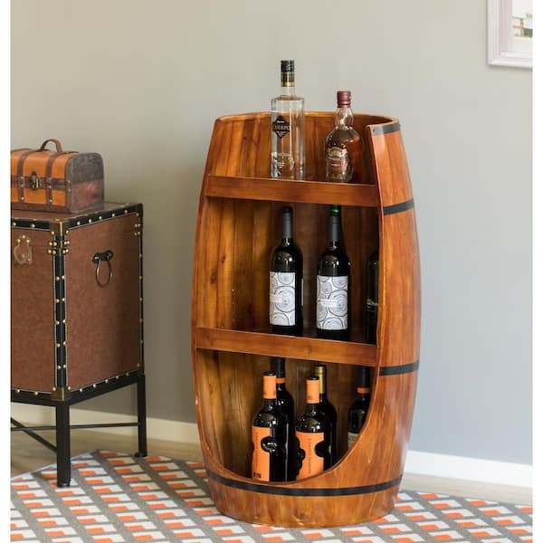 Vintiquewise Decorative Wine Barrel Shaped Wooden Pen Holder for Office  Desk, or Entryway QI004391 - The Home Depot
