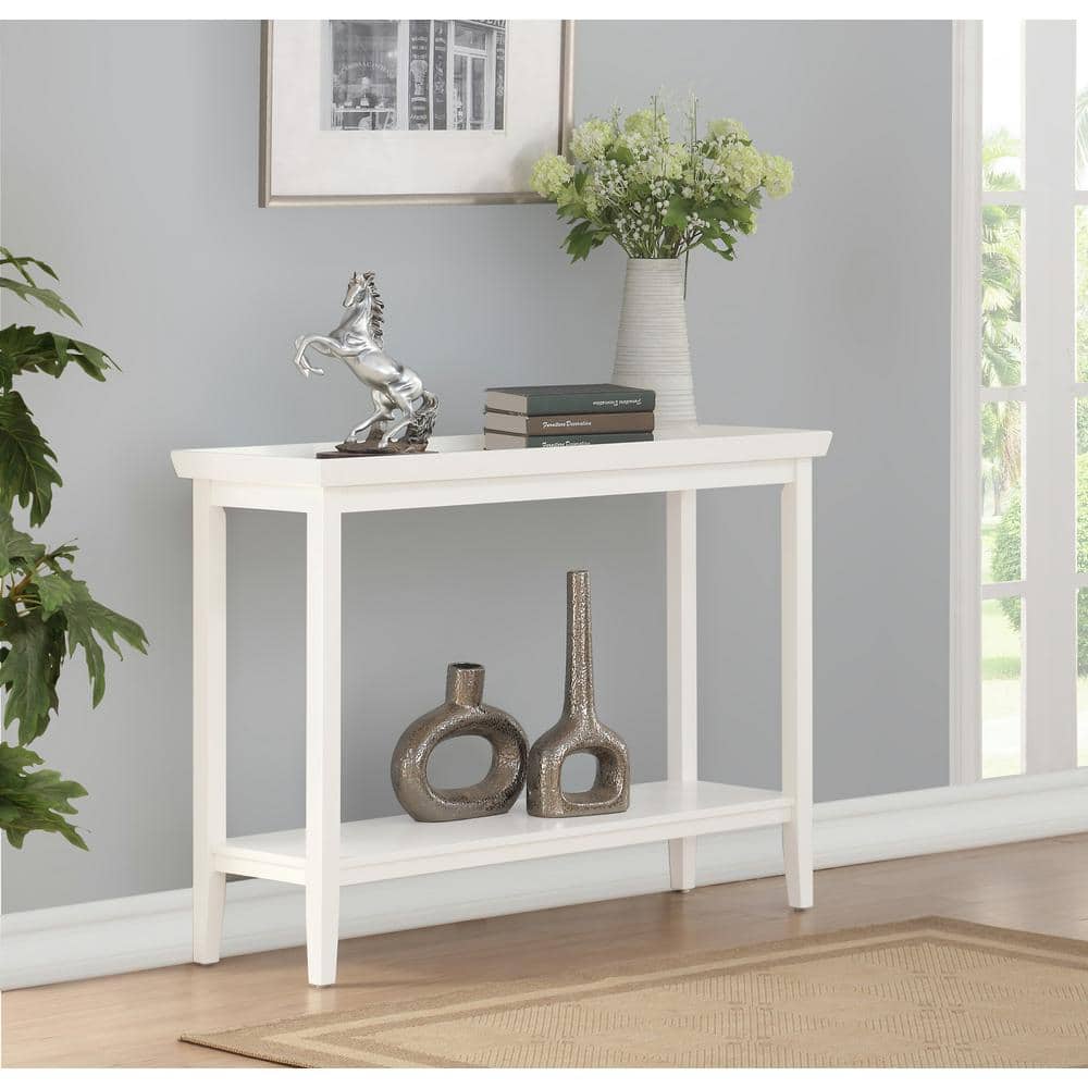 Ledgewood Solid Rubberwood 48" Console Table with Storage Shelf