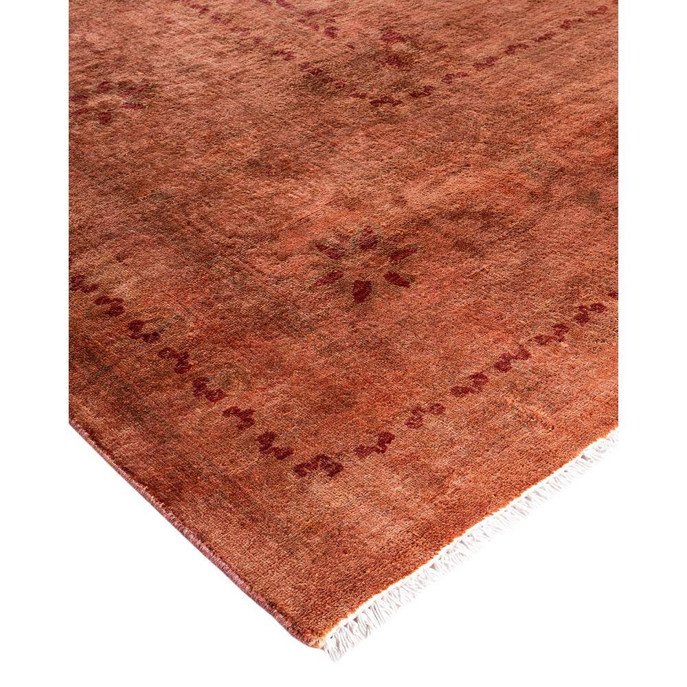Hand-Knotted Red Wool Rectangular Area Rug 9' 3" x 11' 10"