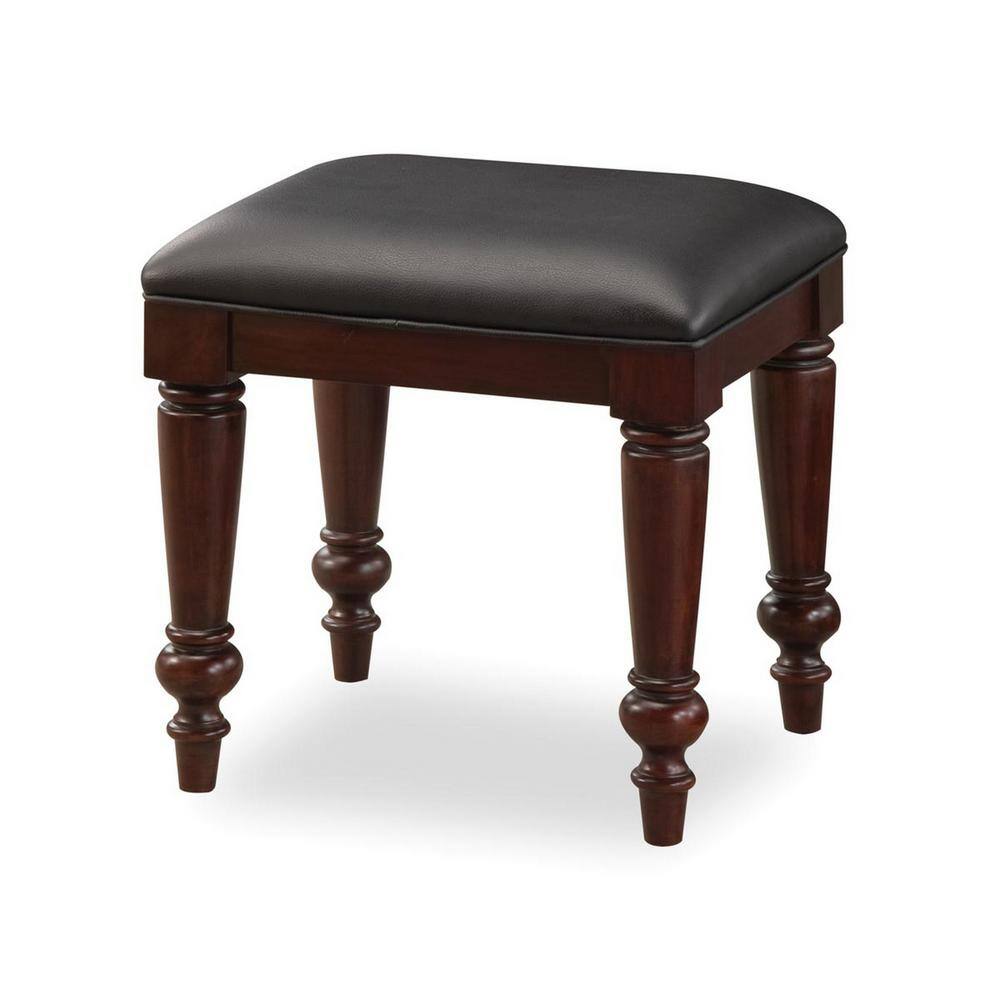 cherry wood vanity stool