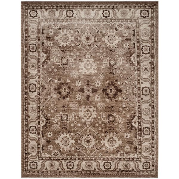 SAFAVIEH Vintage Hamadan Taupe 8 ft. x 10 ft. Border Area Rug