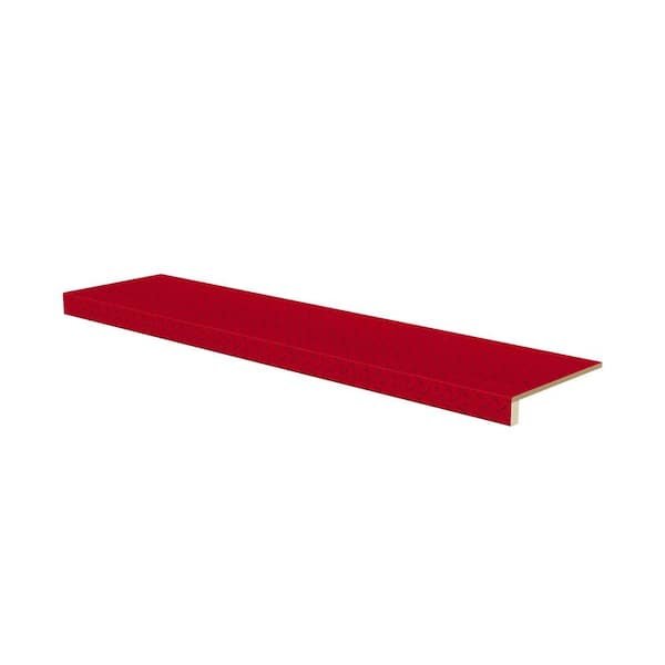 Laminate Diamond Plate 0.375 in. x 11.5 in. x 48 in. Red No Return Plain Cut Tread