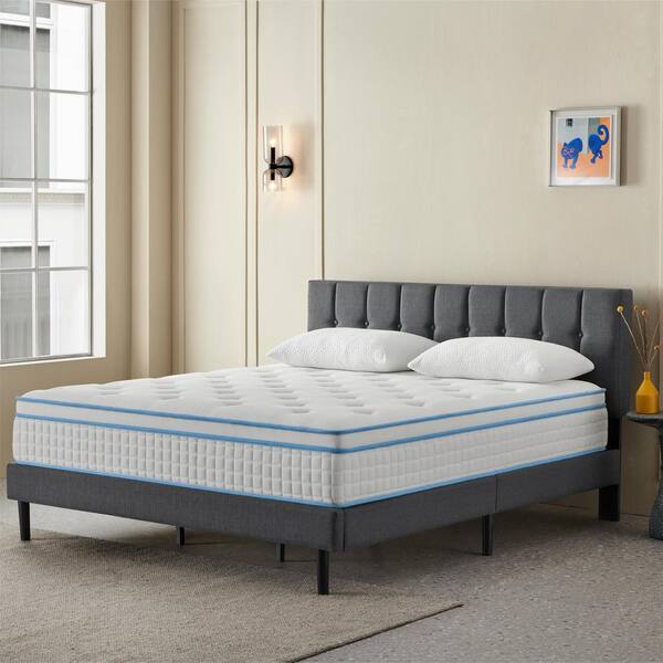 Ofanext King Medium Pocket Spring 12 in. Euro Top Mattress