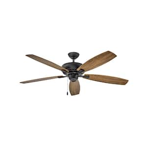 HIGHLAND WET 60 in. Indoor/Outdoor Matte Black Ceiling Fan Pull Chain