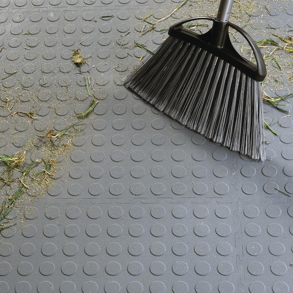 Coin Top Garage Floor Tiles - Interlocking Flooring by ModuTile
