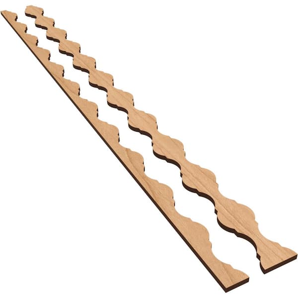 Ekena Millwork Casablanca 47 in. H x 0.375 in. W Slatwall Panels in Maple 31-Pack