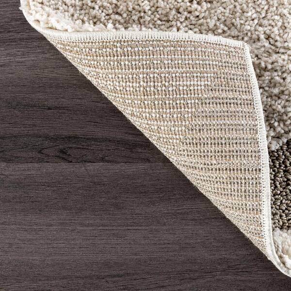 nuLOOM Carolyn Contemporary Curves Shag Cream 8 ft. Square