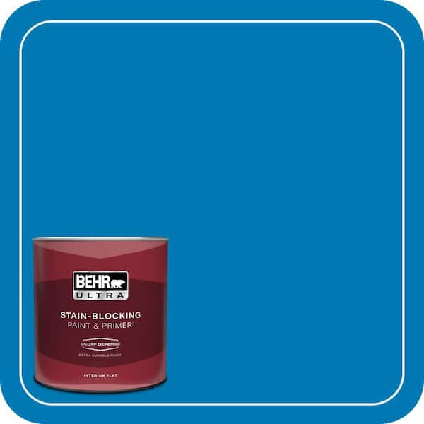 BEHR ULTRA 1 qt. #P500-6 Deep River Extra Durable Flat Interior Paint & Primer