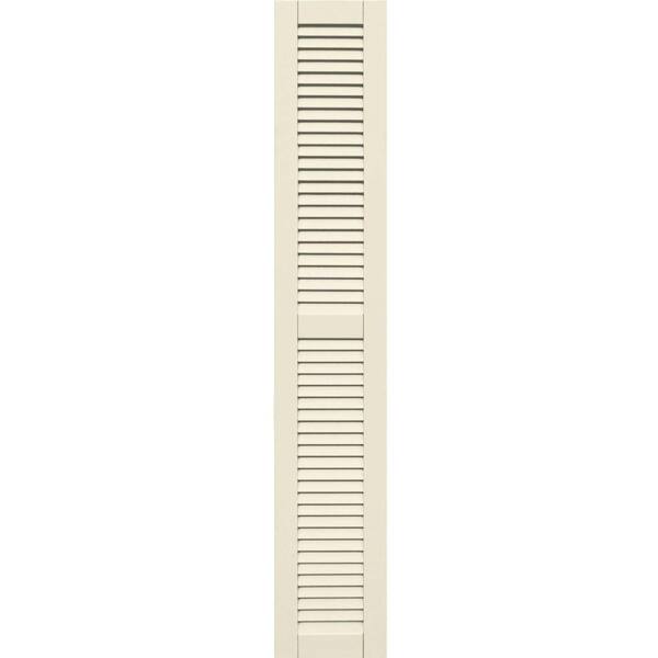 Winworks Wood Composite 12 in. x 70 in. Louvered Shutters Pair #651 Primed/Paintable