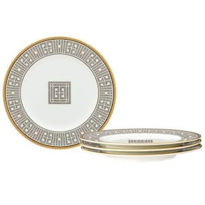 Infinity Bronze 6.5 in. (Bronze) Bone China Bread and Butter Plates, (Set of 4)