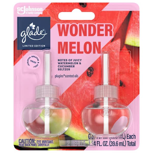 Glade 1.34 oz. Wonder Melon Scented Plug-In Air Freshener Refill (Count-2)
