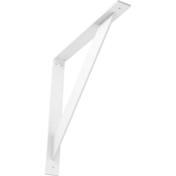 Ekena Millwork 2 in. x 18 in. x 18 in. Steel White Primer Traditional Bracket