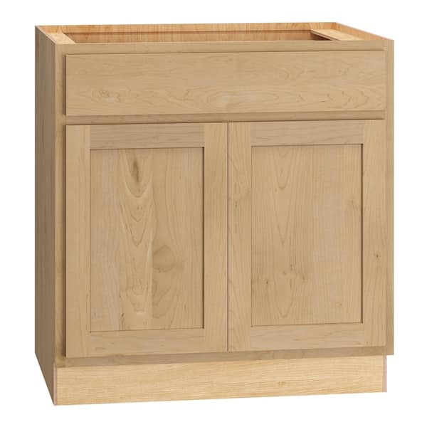 QuickShip Cottage 33 in. W x 24 in. D x 34.5 in. H Assembled Plywood Base Kitchen Cabinet in Canopy Partial Overlay