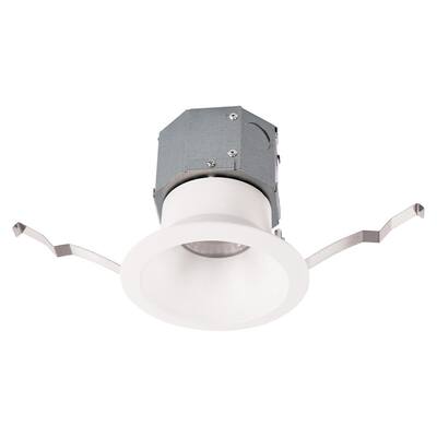 Pop-in 4 in. 3000K Round Remodel Recessed Integrated LED Lighting Kit in White