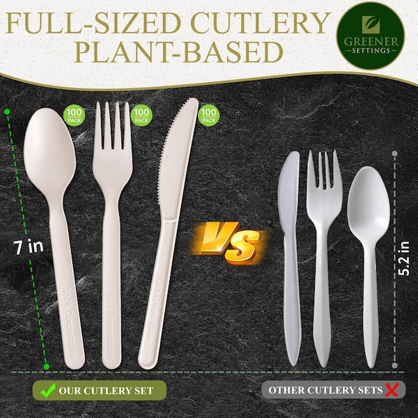 Visions Wrapped White Heavy Weight Plastic Cutlery Pack with Knife, Fork,  and Spoon - 500/Case