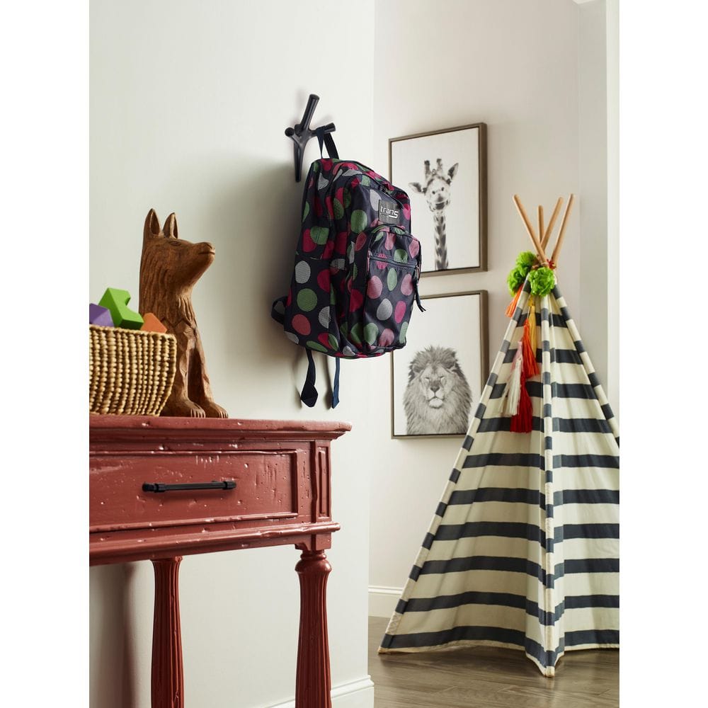 Matte Black Triple Prong Decorative Wall Hook