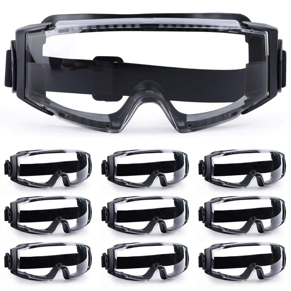 SplashPro Safety Goggles Over Glasses, ANSI Z87.1 Eye Protection with Anti-Fog, Anti-Scratch and UV400 Lenses (10-Pack) price history on PriceWatchPro