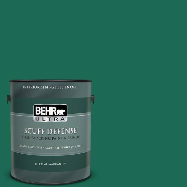 BEHR ULTRA 1 gal. #480B-7 Clover Brook Extra Durable Semi-Gloss Enamel Interior Paint & Primer