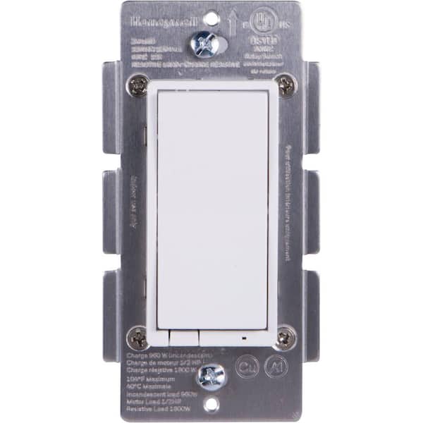 Honeywell Z-Wave Plus Wireless Smart Lighting Control Smart Switch, Rocker Style In-Wall Smart Switch, White and Light Almond