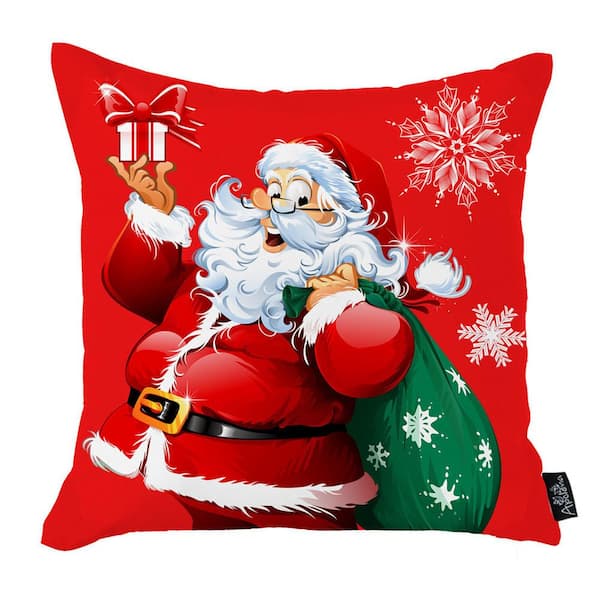 Christmas Pillow Covers Set of 4 for Christmas Decorations Santa