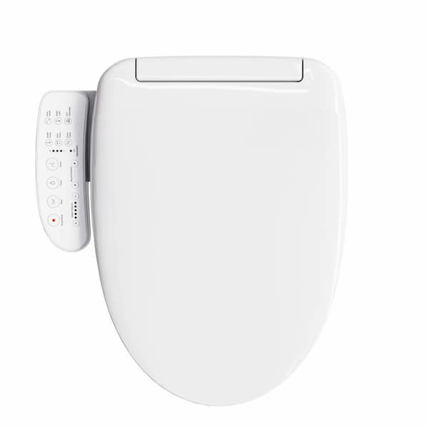 HOROW HR-204B Electric Heated Bidet Seat for Elongated Toilet with Contemporary Lid in. White