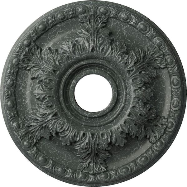 Ekena Millwork 2-1/2" x 18" x 18" Polyurethane Granada Ceiling Medallion Moulding Athenian Green Crackle