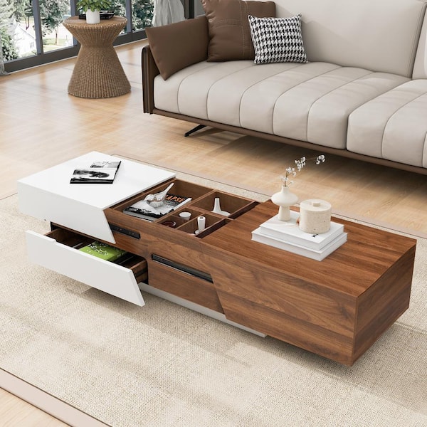 Simple Modern Living Room Double Coffee Table 47undefined22.8Inch