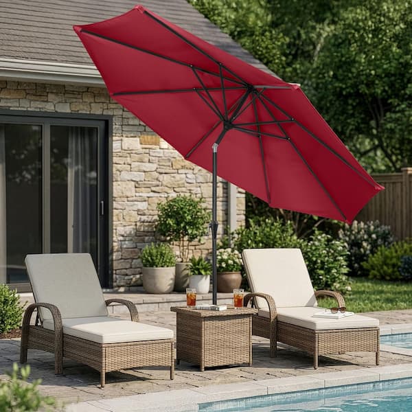 cheap umbrella patio Best Choice Products 10ft 3-Tier Umbrella, Market Sun Shade w/ Tilt Adjustment, Easy Crank Best Choice Products 9ft Deep Square Solar Powered LED Lighted Patio Umbrella w/ Woodgrain Pattern  UV-Resistant Fabric  Hand Crank - Cerulean One of my absolute Finish:Graphite Grey while the crank handle