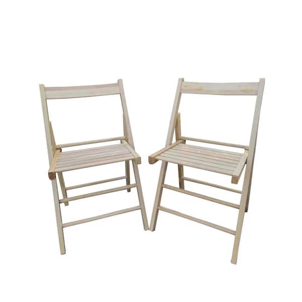 FOLDING CHAIR-2/S; FOLDABLE STYLE-NATURAL