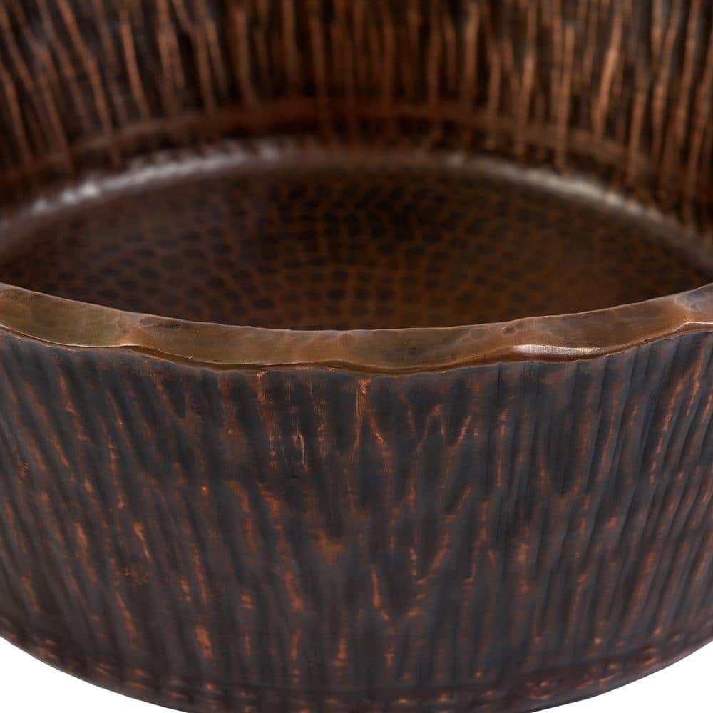 Handcrafted Hammered Copper Above-Counter Vessel Sink