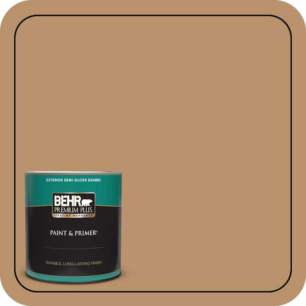 BEHR PREMIUM PLUS 1 qt. #S280-5 Windswept Leaves Semi-Gloss Enamel Exterior Paint & Primer