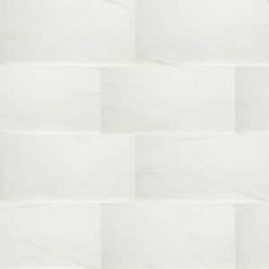 Durban White 24 in. x 48 in. Polished Porcelain Marble Look Floor and Wall Tile (16 sq. ft./Case)